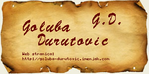 Goluba Durutović vizit kartica